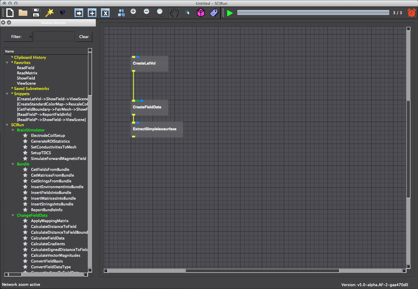 Extract an isosurface from the field data.