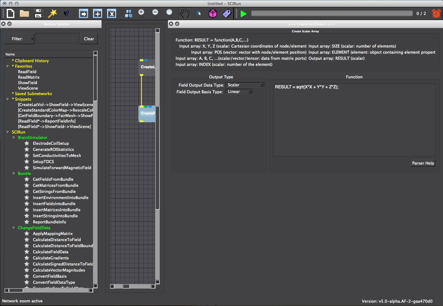 Create a new field by inputting an expression into the CreateFieldData UI.