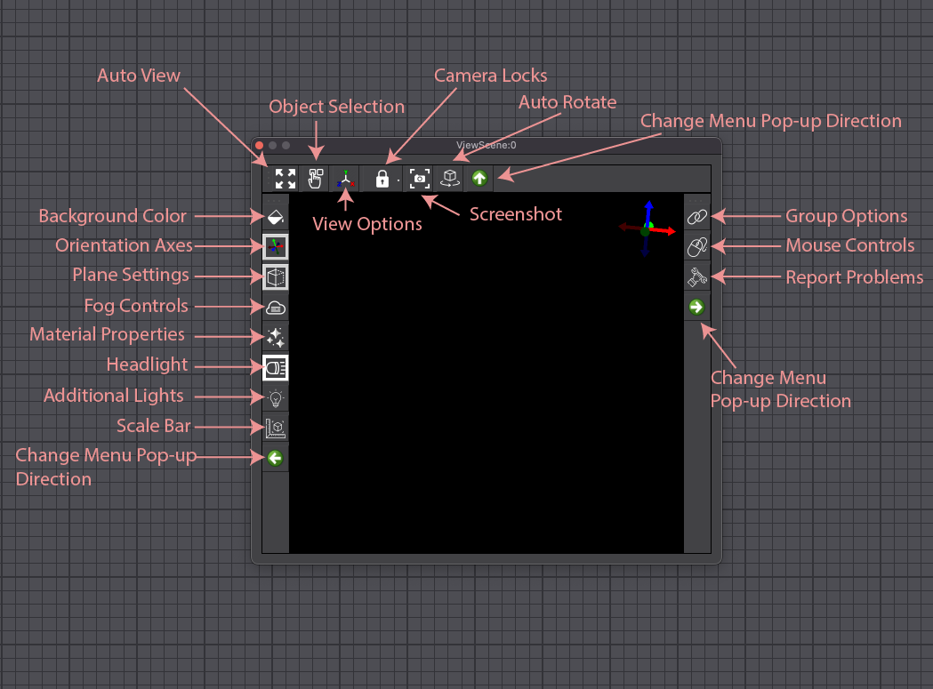 ViewScene window controls